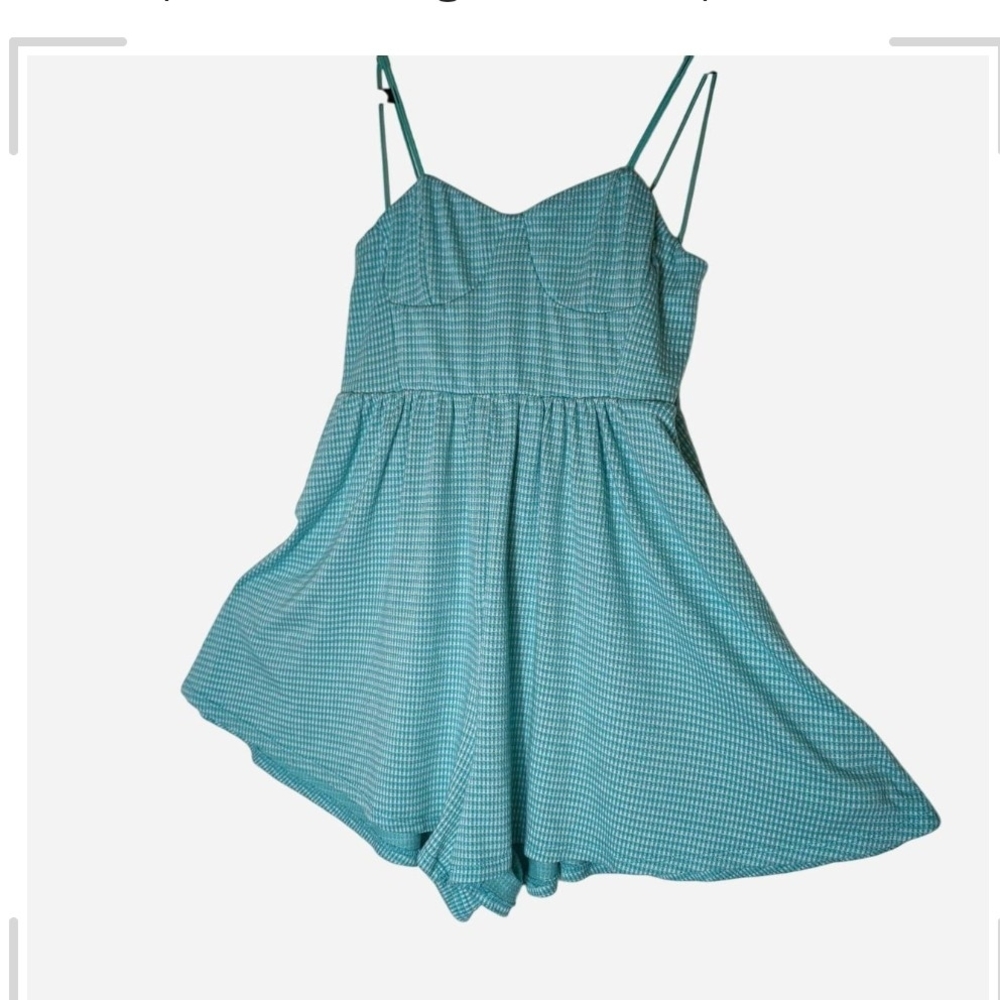 Pre-owned Urban Outfitters Aqua Strappy Top - Picture 2 of 7